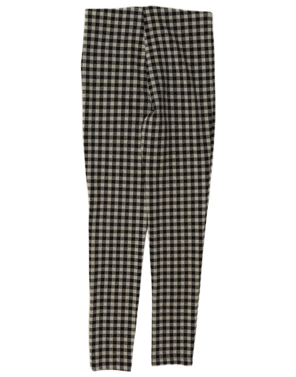 Zara Skinny-Freizeithose für Damen, Größe S, W26, L28, Schwarz, Gingham