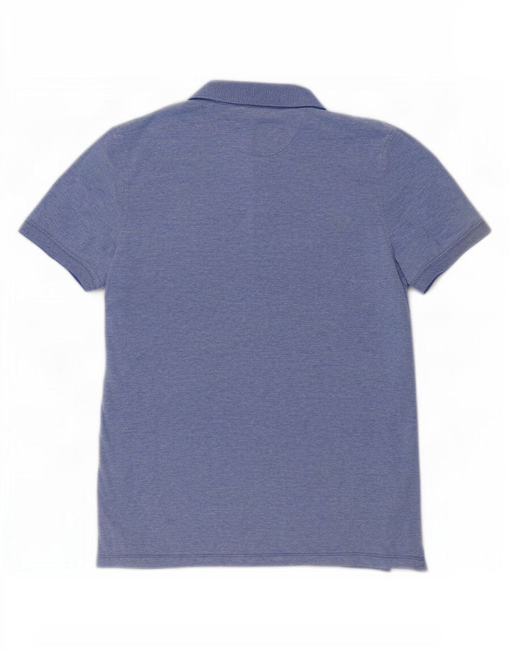 Wrangler Herren-Poloshirt aus mittelblauer Baumwolle