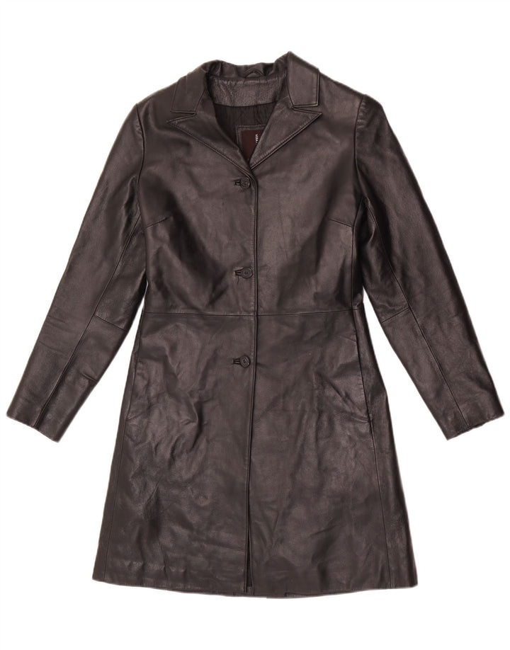 Conbipel Damen Ledermantel IT 40 Small Schwarz
