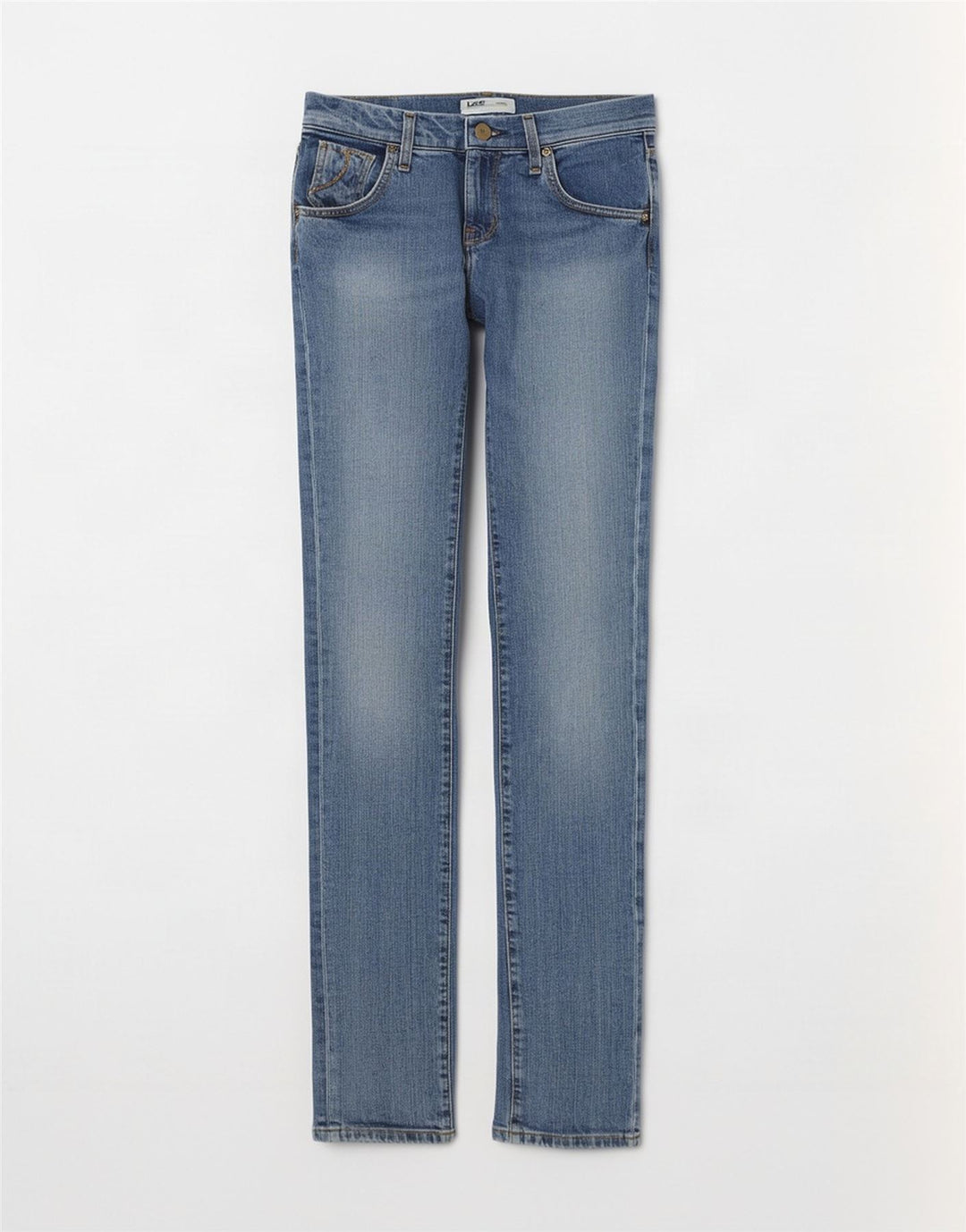 Lee Damen Lynn Narrow Slim Jeans W28 L35 Blaue Baumwolle