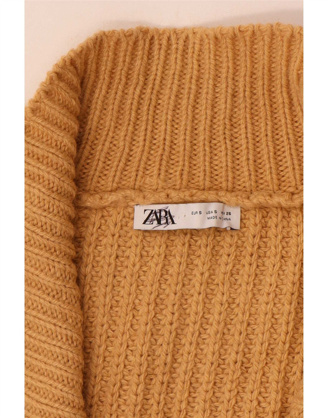 Zara Damen-Strickjacke, übergroß, offen, Gr. 10, Größe S, Braun