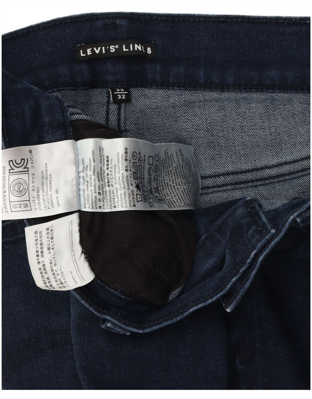 Levi's Damen Slim Jeans W32 L26 Marineblau Baumwolle