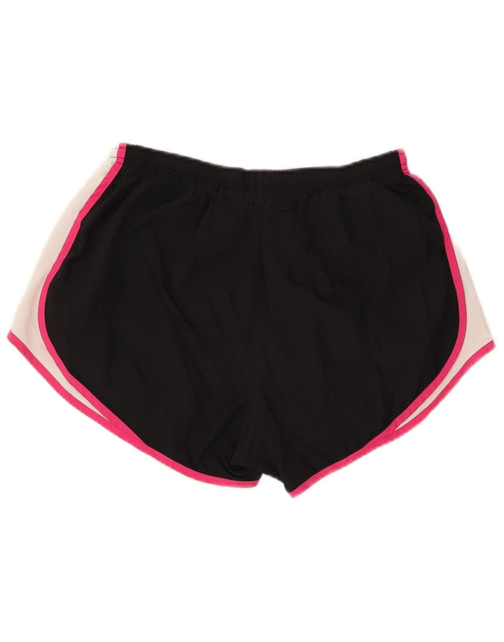 NIKE Damen Dri Fit Sport Shorts UK 14 Large Schwarz Colourblock