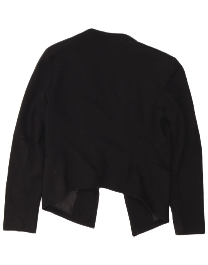 Topshop Damen-Blazer, offen, übergroß, Gr. 10, Größe S, Schwarz, Viskose