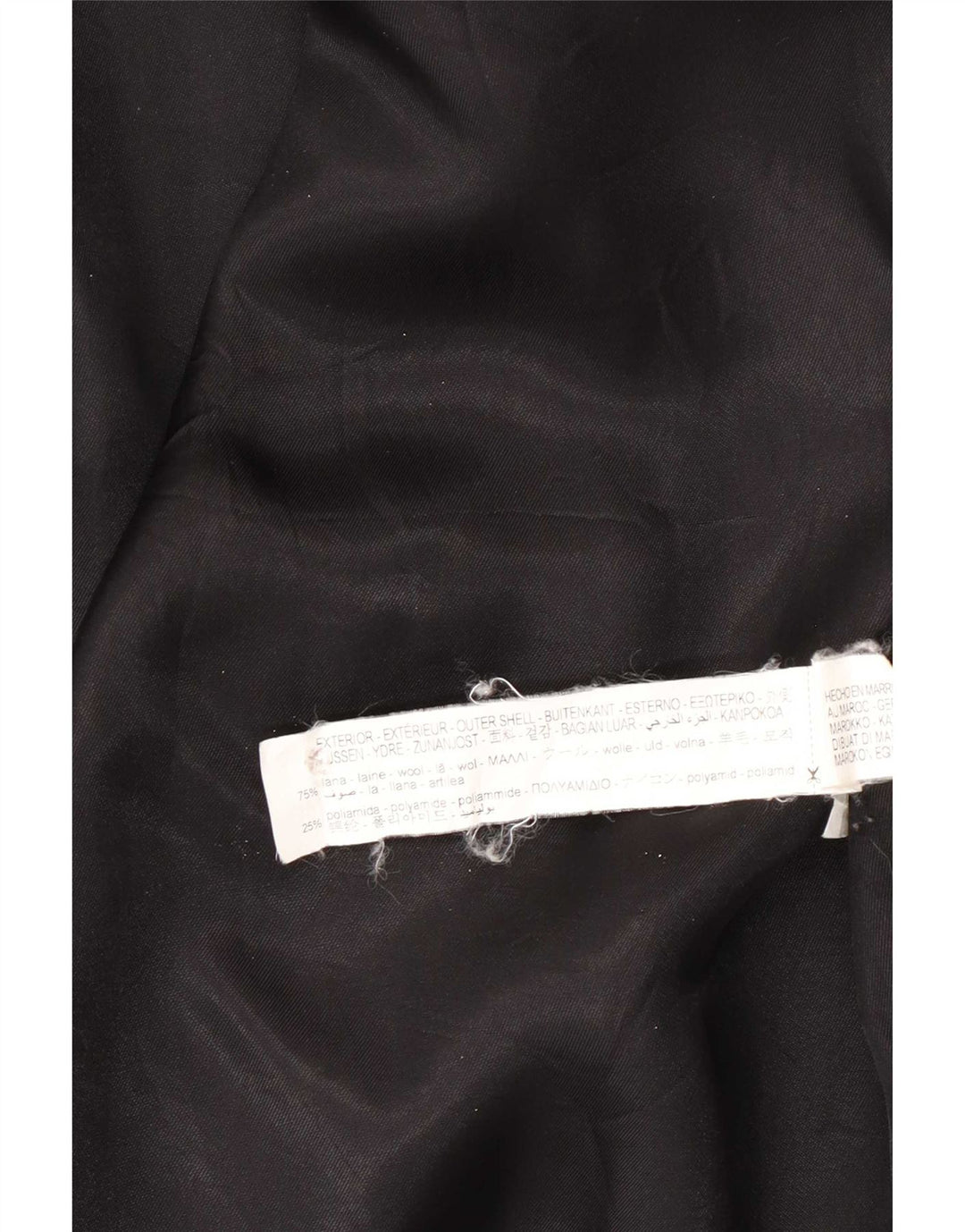 Zara Damen Übergroßer Mantel UK 14 Mittelschwarze Wolle
