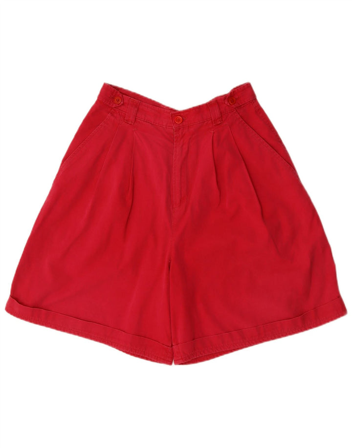 TRUSSARDI Damen-Freizeitshorts mit hoher Taille, Größe IT 44, Mittel W28, Rot