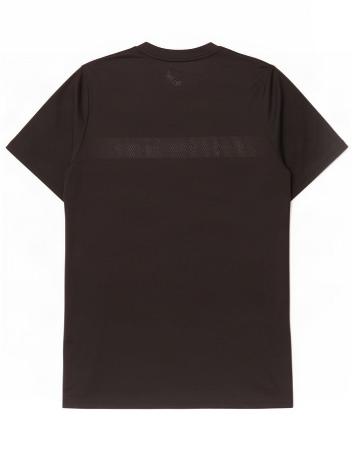 Nike Herren Dri Fit T-Shirt Top Mittelschwarzes Colourblock-Polyester