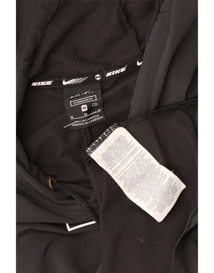 Nike Herren Dri Fit Standard Fit Kapuzenpullover Mittelschwarzes Polyester
