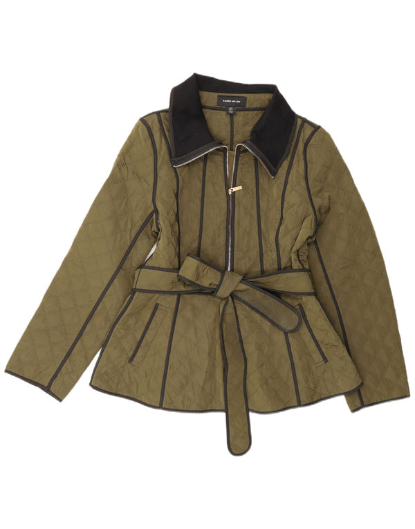 Karen Millen Damen Steppjacke UK 8 Small Grün Polyester