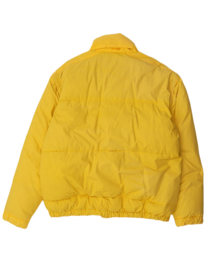 Rainbow Herren-Skijacke mit Kapuze, gepolstert, UK 40, Größe L, Gelb, Baumwolle