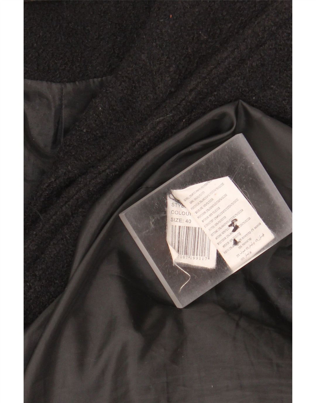 Desigual Womens Graphic Overcoat EU 40 Mittelschwarze Wolle