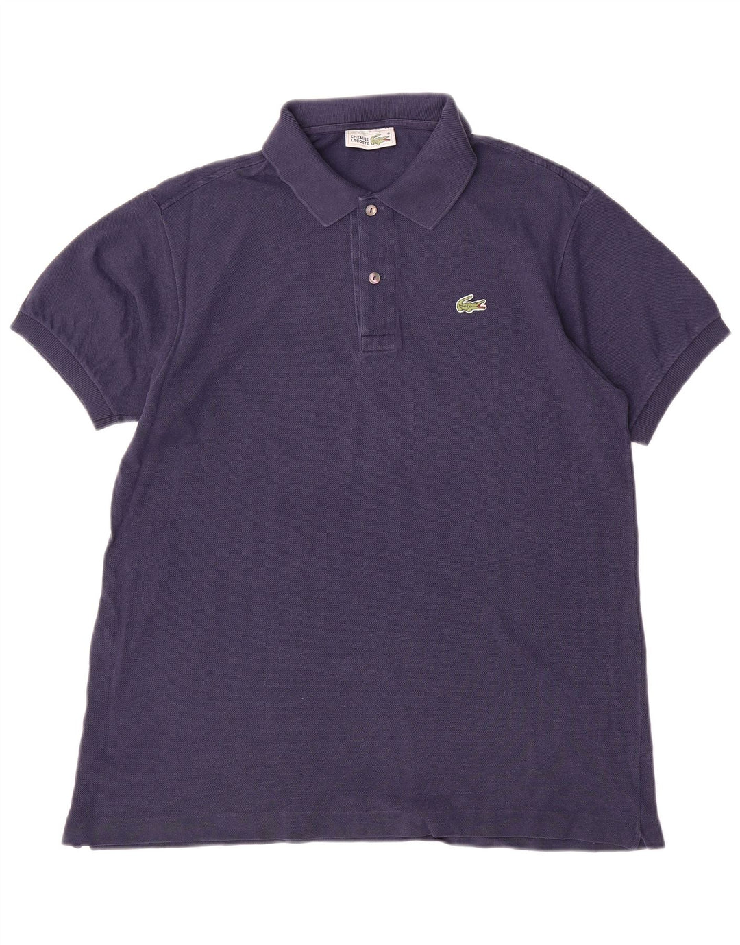 LACOSTE Herren-Poloshirt, Größe 5, groß, marineblaue Baumwolle