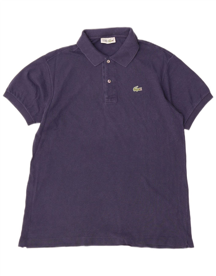 LACOSTE Herren-Poloshirt, Größe 5, groß, marineblaue Baumwolle