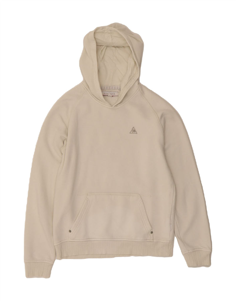 LE COQ SPORTIF Mens Hoodie Jumper Medium White Cotton Vintage Le Coq Sportif and Second-Hand Le Coq Sportif from Messina Hembry 