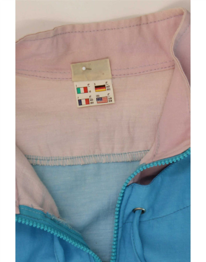 Ellesse Damen-Trainingsanzug-Oberjacke IT 48 XL Blaues Colourblock-Polyamid