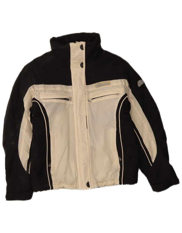 Ellesse Damen Übergroße Windjacke UK 10 Small Schwarz Colourblock