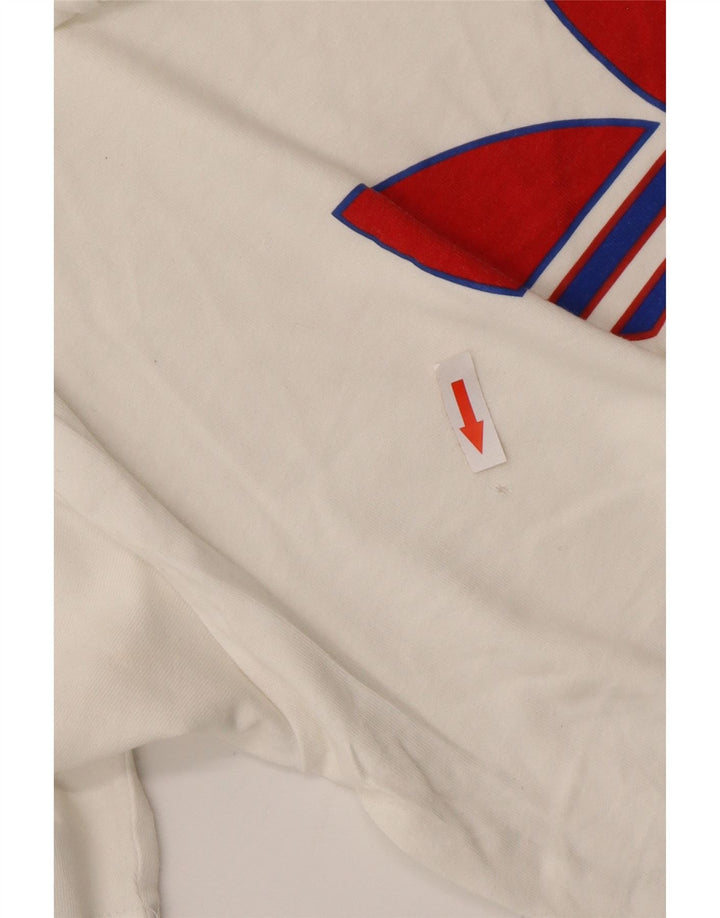 ADIDAS Herren Grafik T-Shirt Top Small Weiße Baumwolle