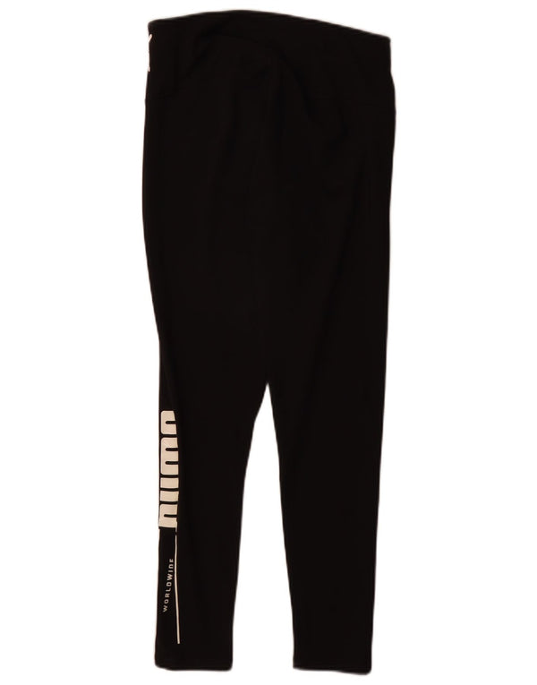 Puma Damen Graphic Leggings UK 14 Medium Schwarz