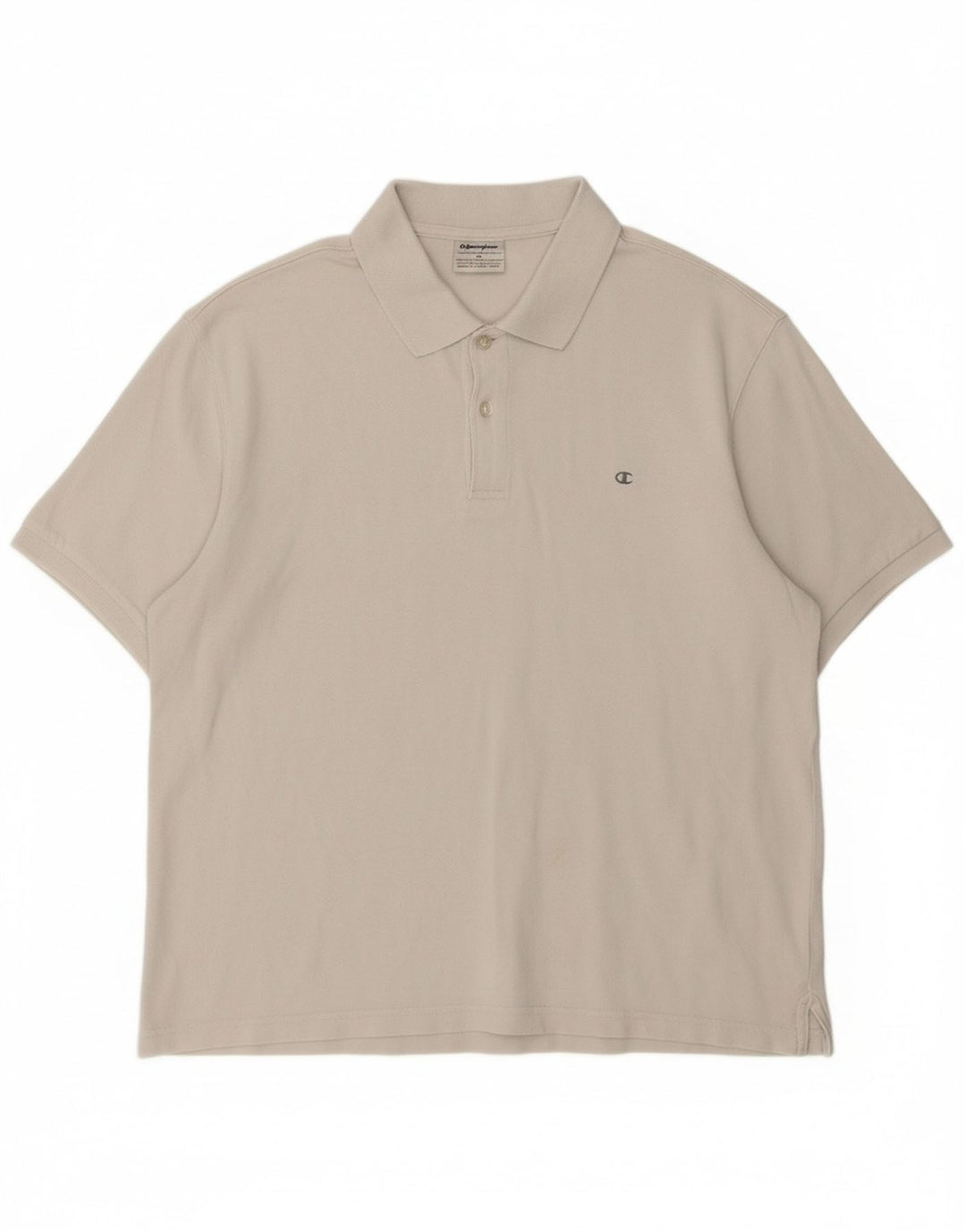 CHAMPION Mens Polo Shirt Large White