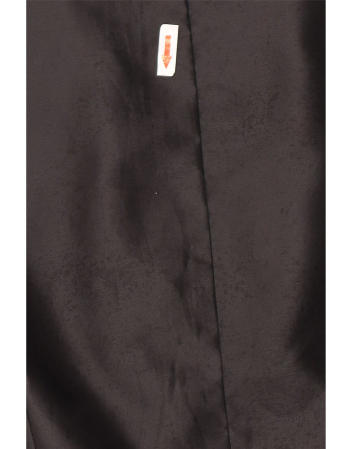 C&A Herrenweste, EU 52/54, großes, schwarzes, geometrisches Polyester
