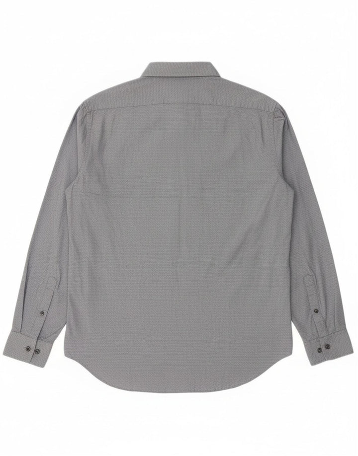 Calvin Klein Herren-Slim-Fit-Hemd, groß, marineblau, geometrisch