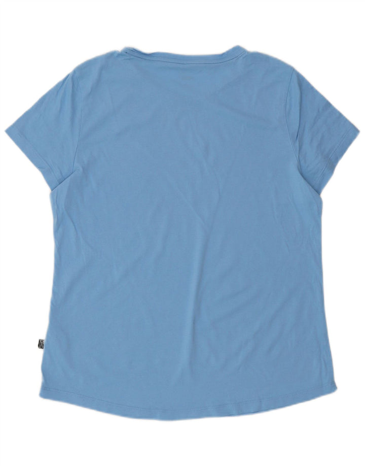 PUMA Damen T-Shirt Top UK 16 Large Blau Baumwolle