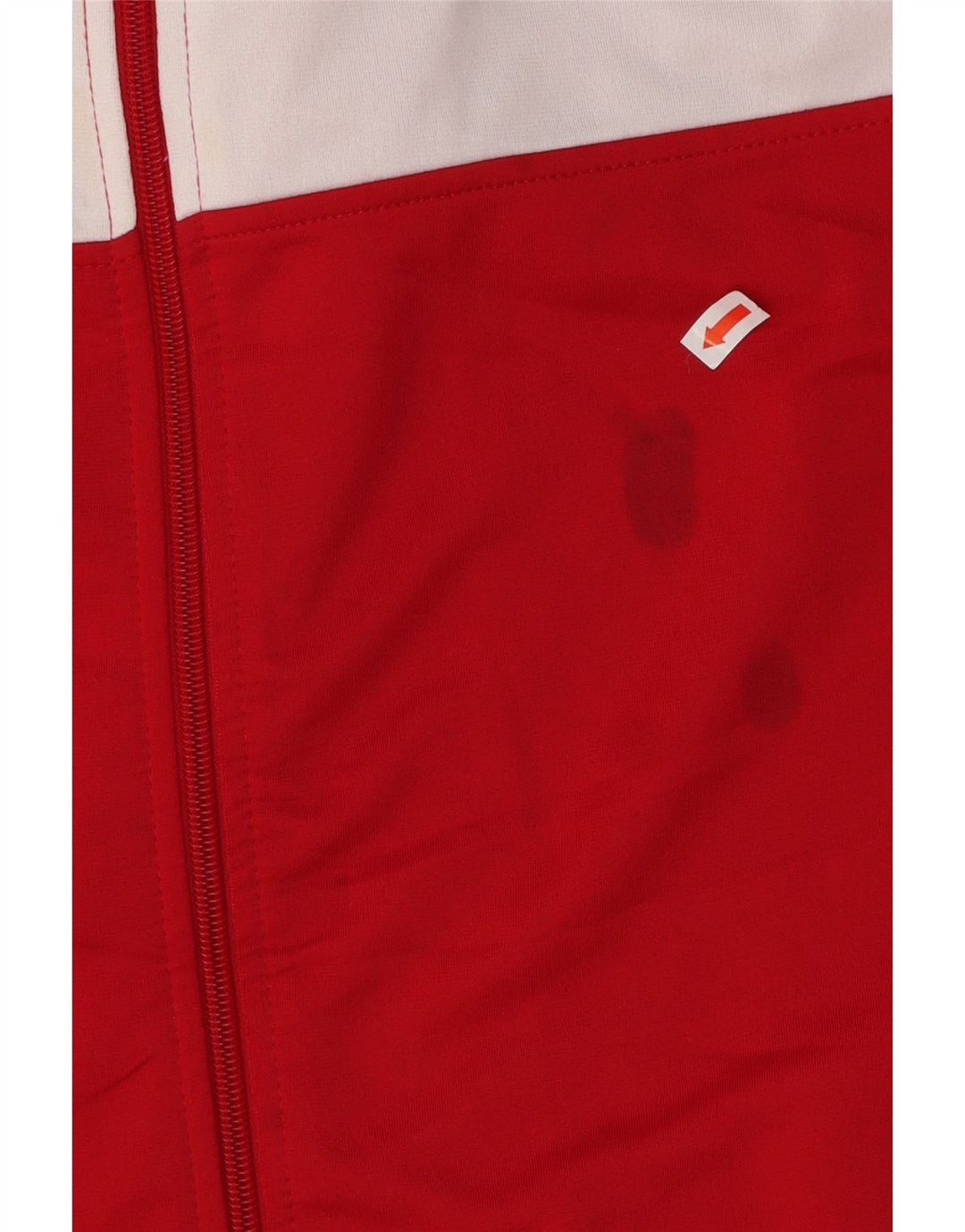 ASICS Herren-Trainingsanzug-Oberjacke, Mittelrotes Farbblock-Polyester