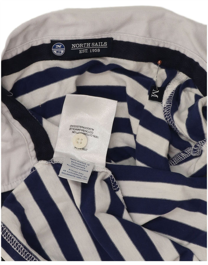 North Sails Damen-Poloshirt UK 12, mittelmarineblau, gestreift, Baumwolle
