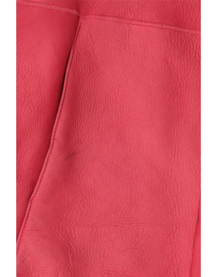 Jake's locker sitzende Shearling-Jacke für Damen, EU 36, kleines rosafarbenes Leder