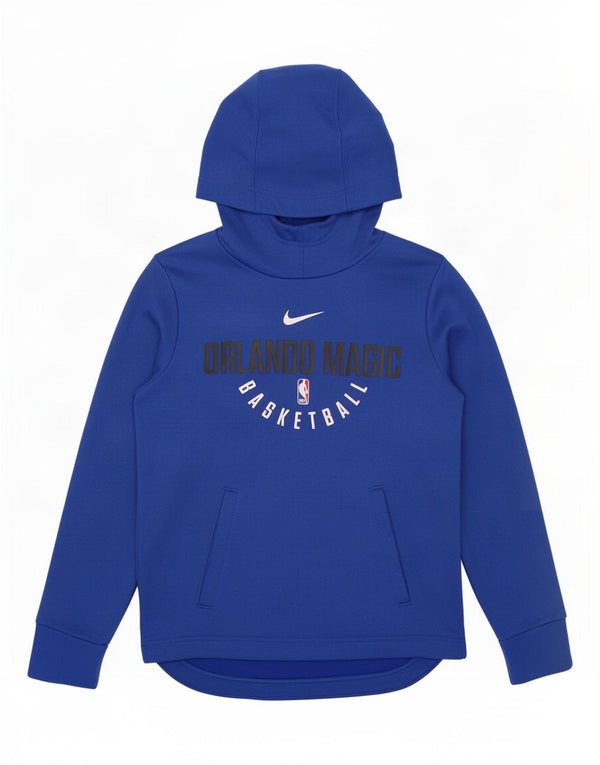 Nike Dri Fit Graphic Kapuzenpullover für Jungen, 10–11 Jahre, mittelblaues Polyester