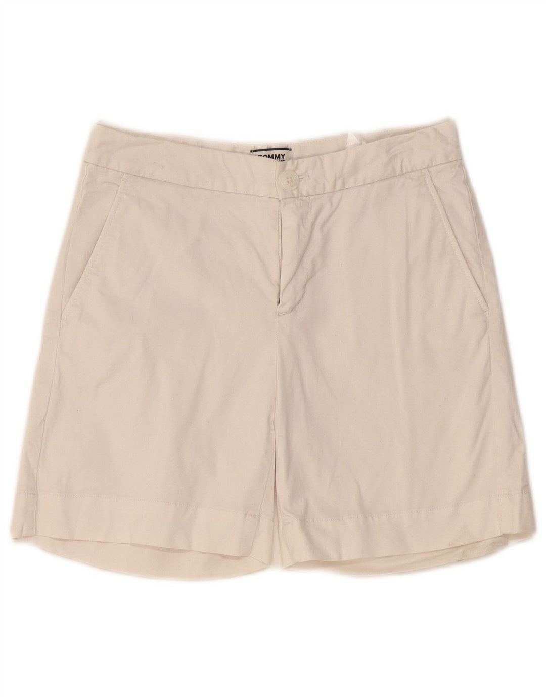 TOMMY HILFIGER Damen Chinoshorts W26 Small Off White Baumwolle