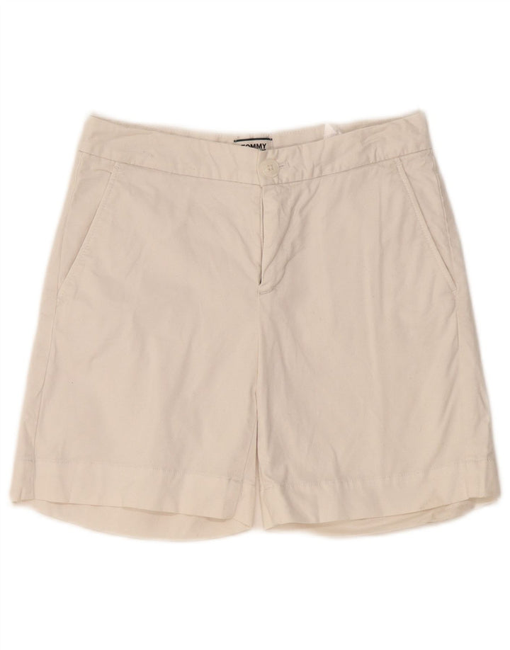 TOMMY HILFIGER Damen Chinoshorts W26 Small Off White Baumwolle