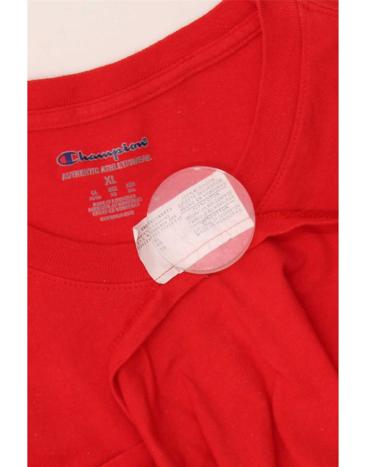 Champion Herren T-Shirt Top XL Rot Baumwolle