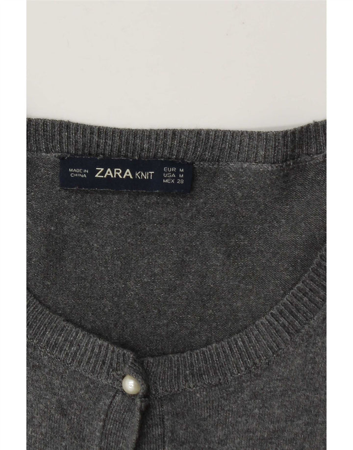 Zara Damen-Cardigan-Pullover UK 14 Mittelgrau