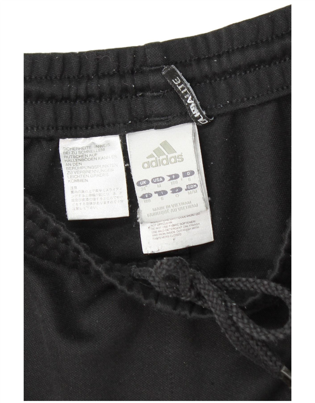 ADIDAS Herren Climalite-Trainingshose, groß, aus schwarzem Polyester