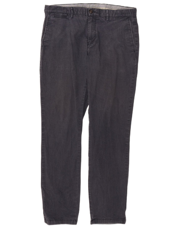 Tommy Hilfiger Herren gerade Chinohose W36 L32 Marineblau gepunktet