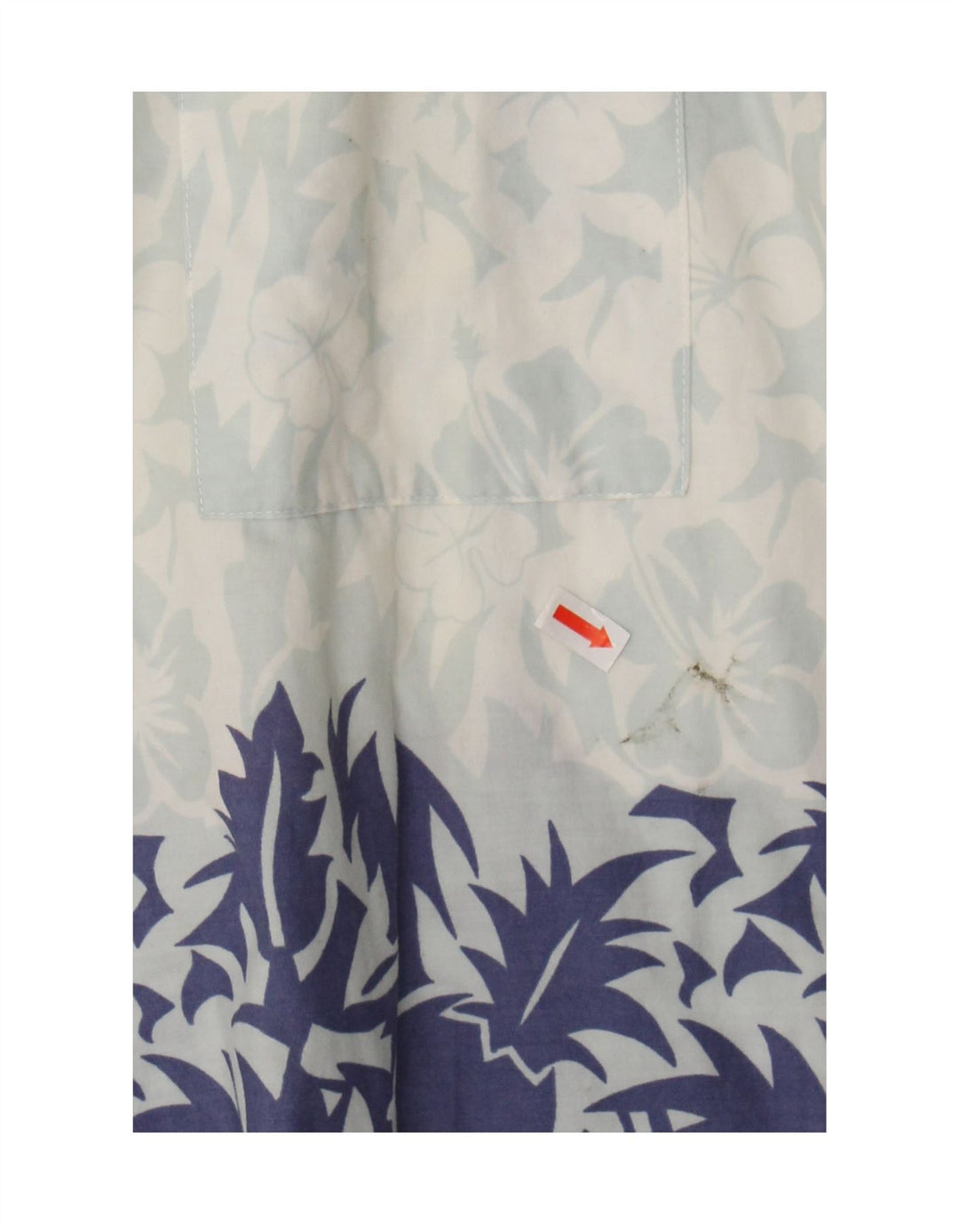 GAS Mens Short Sleeve Shirt Medium Blue Floral Cotton Vintage Gas and Second-Hand Gas from Messina Hembry 