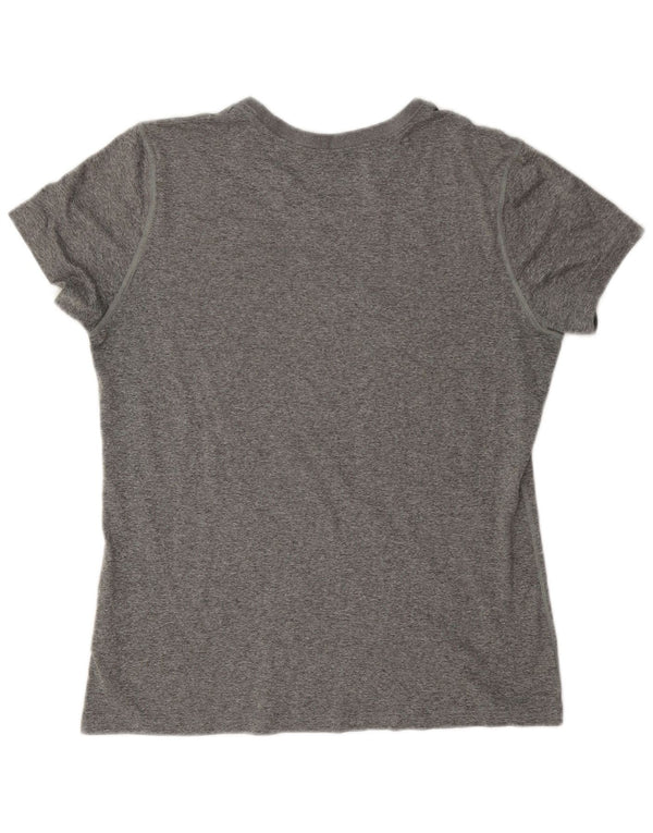 Nike Damen New Jersey Graphic T-Shirt Top UK 16 Large Grau meliert