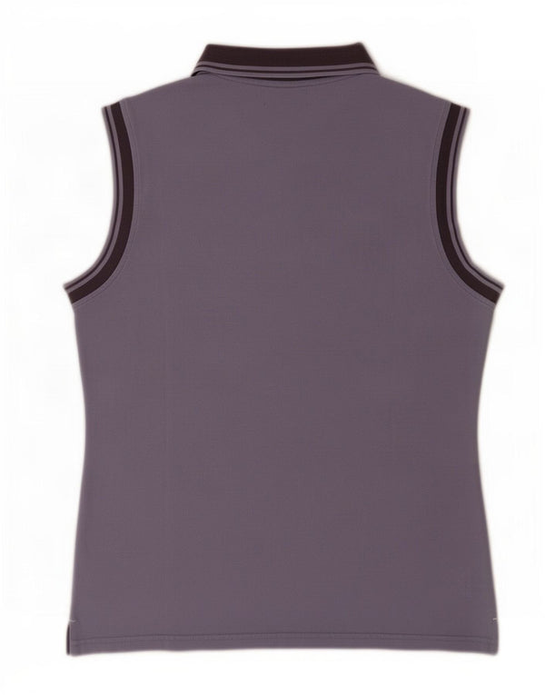 Kappa Damen Ärmelloses Poloshirt UK 18 XL Lila Colourblock Baumwolle