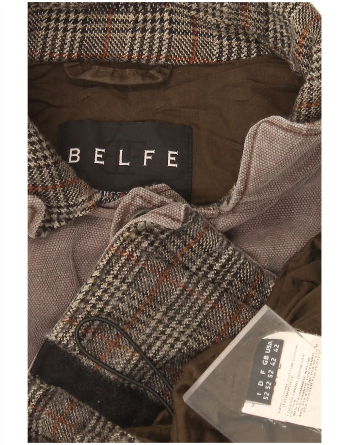 BELFE Herren-Militär-Utility-Jacke IT 42 XL, graue Baumwolle