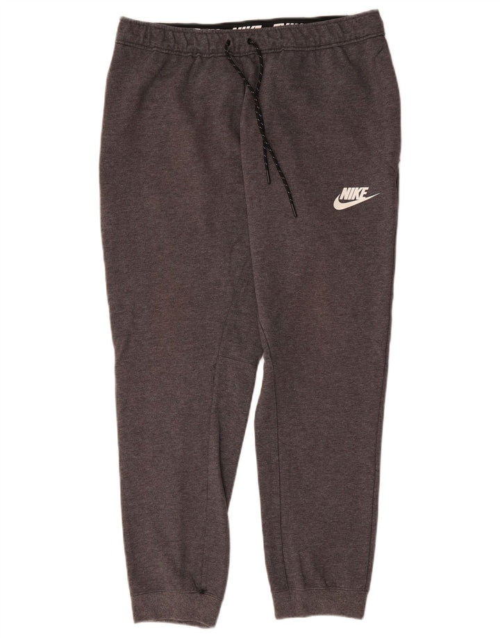 Nike Herren-Trainingshose, Jogginghose, groß, graue Baumwolle