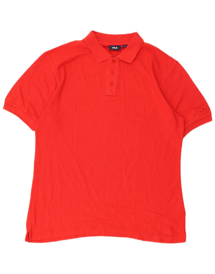 Fila Herren Poloshirt Große rote Baumwolle