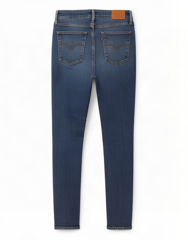 Levi's Damen High Rise Skinny Jeans W27 L30 Blaues Lyocell