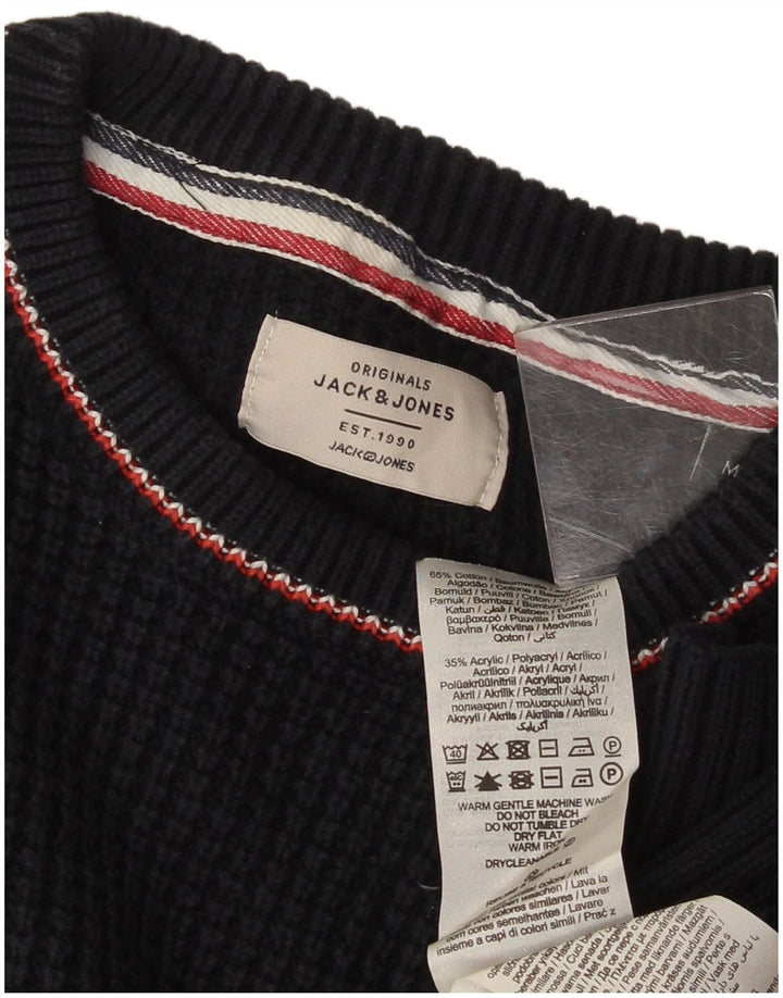 Jack & Jones Herren-Pullover mit Rundhalsausschnitt, Mittelblau, Acryl