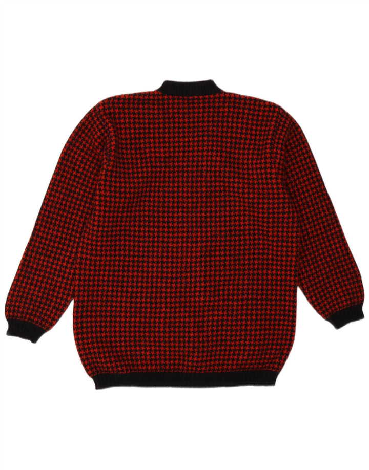 Benetton Damen-Pullover mit Rollkragen, Gr. 14, mittelrot, Retro-Stil