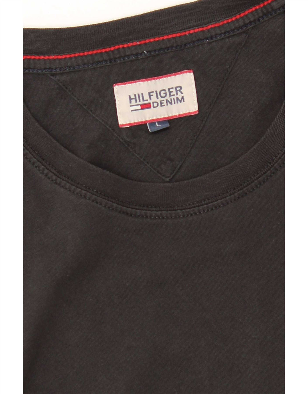 Tommy Hilfiger Damen T-Shirt Top UK 16 Large Schwarz