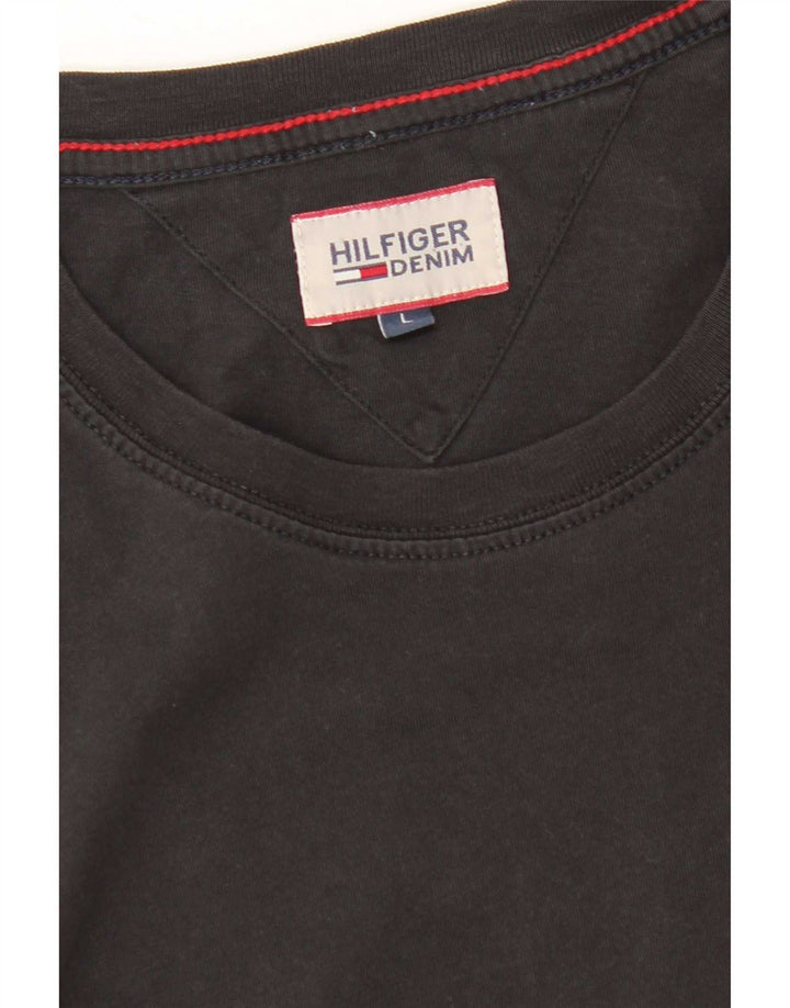 Tommy Hilfiger Damen T-Shirt Top UK 16 Large Schwarz