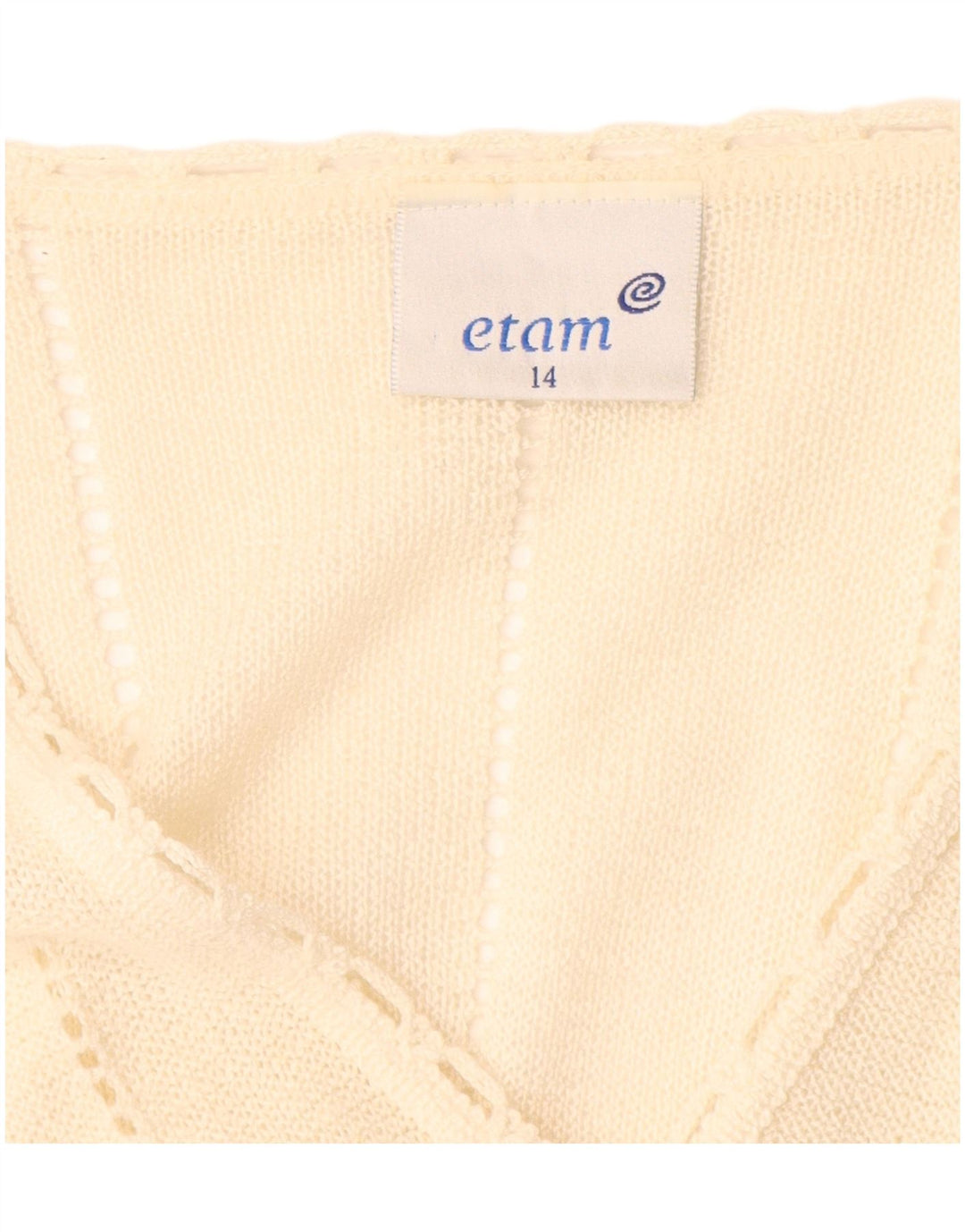 ETAM Damen Longline Cardigan Pullover UK 14 Medium Beige Acryl