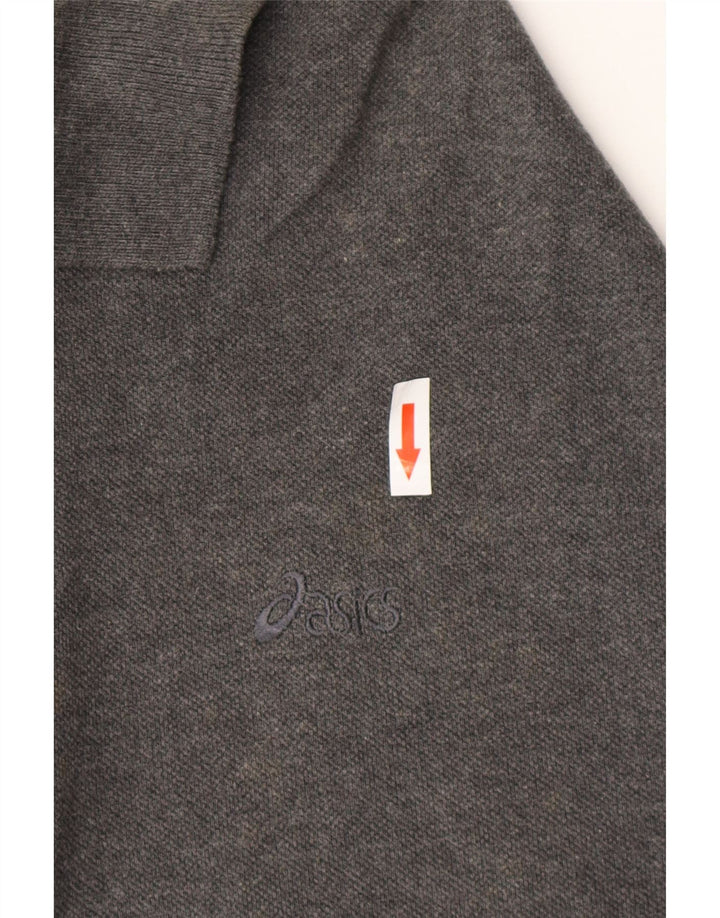 ASICS Herren-Poloshirt, große graue Baumwolle
