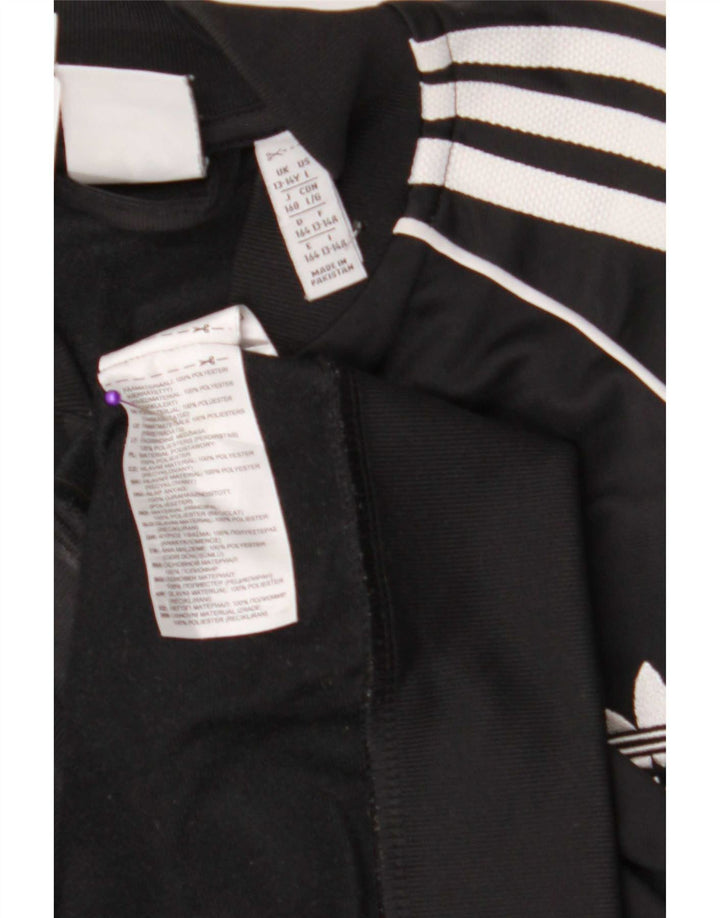 Adidas Jungen-Trainingsanzug, Oberteil, Jacke, 13–14 Jahre, Größe L, Schwarz, Polyester